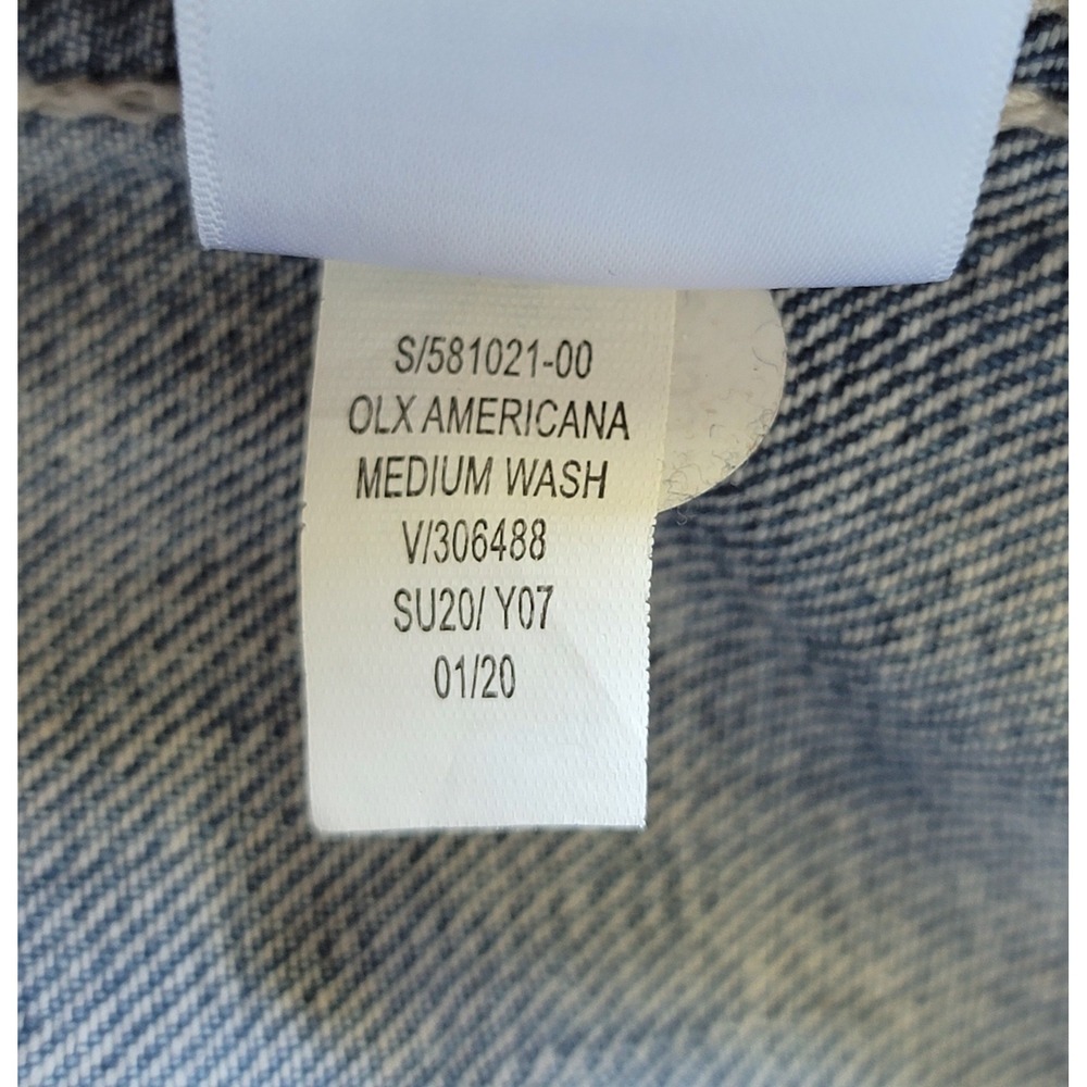 Denim Jacket With American Flag Patch - image 6